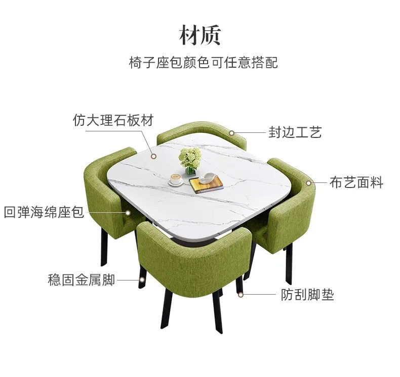 Simple square negotiation table and chair combination store, shop
