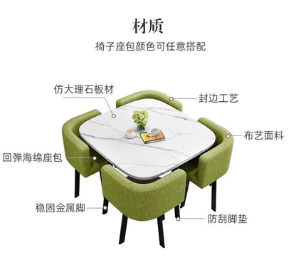Simple square negotiation table and chair combination store, shop