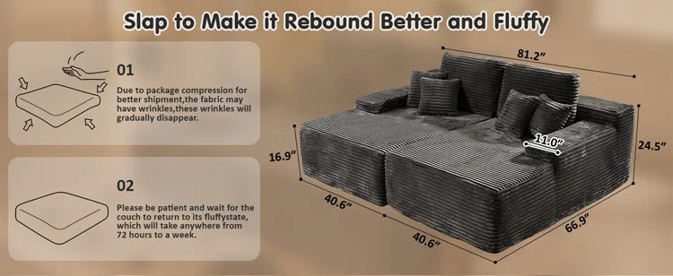 Compressed fabric combination sofa cinema concubine chair tofu block lazy