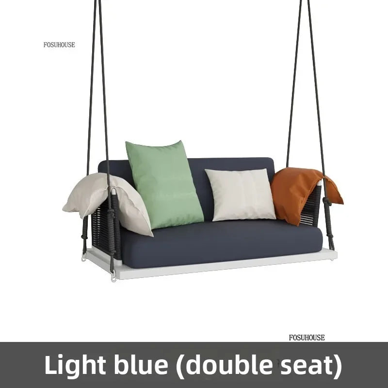 Nordic Patio Swings Indoor Balcony Hanging Basket Chair Home Single Double Rope Hanging Basket Hanging Chairs Outdoor Furniture