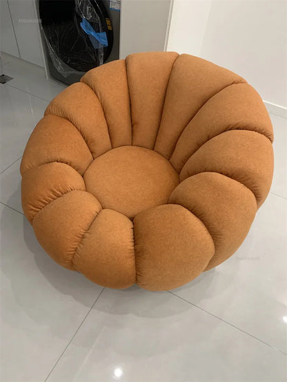 Modern Living Room Sofa Lambswool Pumpkin Sofa Chair Creative Home Balcony Swivel Lounge Chair Fitting Room Bedroom Single Sofas