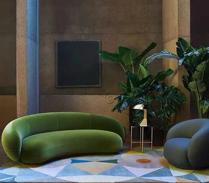 Vintage Comfortable Sofas Halloween Green Designer Elegant Unusual Sofa Mid Century Curved Sofa Inflavel Living Room Furniture