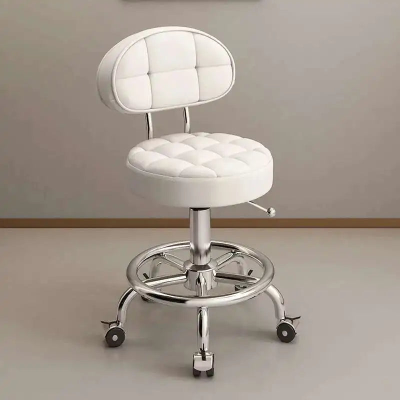 Aesthetic Hairdressing Chair Backrest Simple Rolling Rotating Barber Chair Portable Mocho Cadeira Barber Equipment MQ50BC