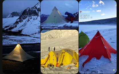 2 Person Ultralight Backpacking Tent Waterproof 3000mm 10D Nylon Double Layer Windproof Tent Camping Hiking Trekking Outdoor