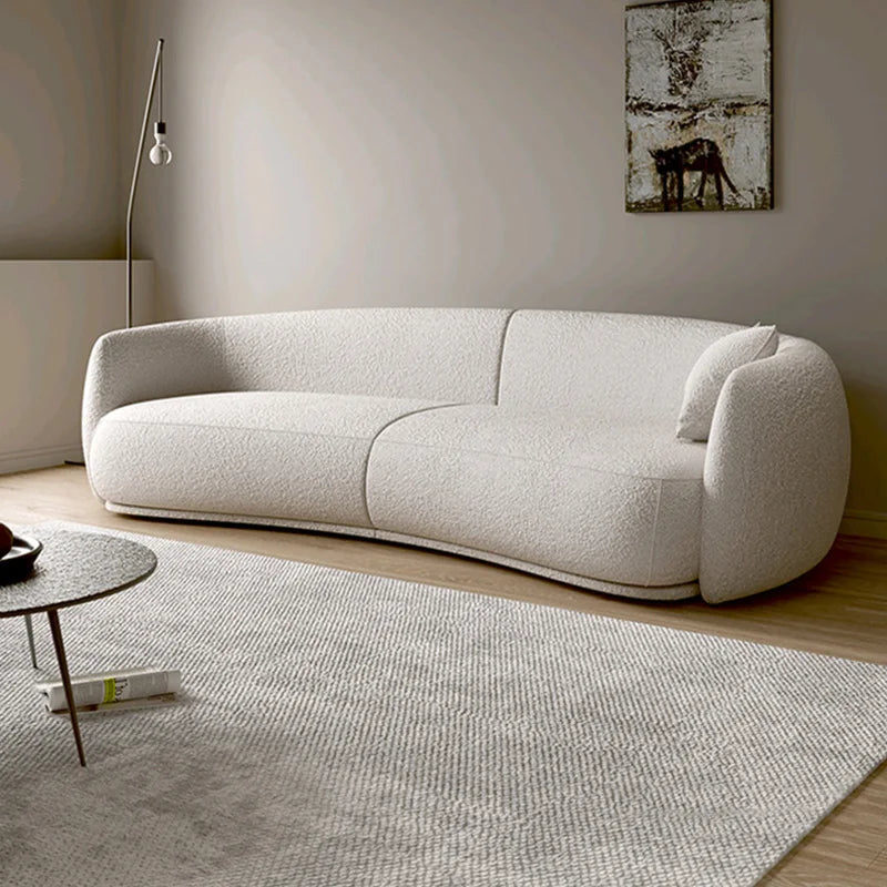 Nordic Minimalist Soft Lambswool Sofa Comfy Elegant 2/3/4-Seater Couch for Small Apartment Office Modern Home Living Room Sofas