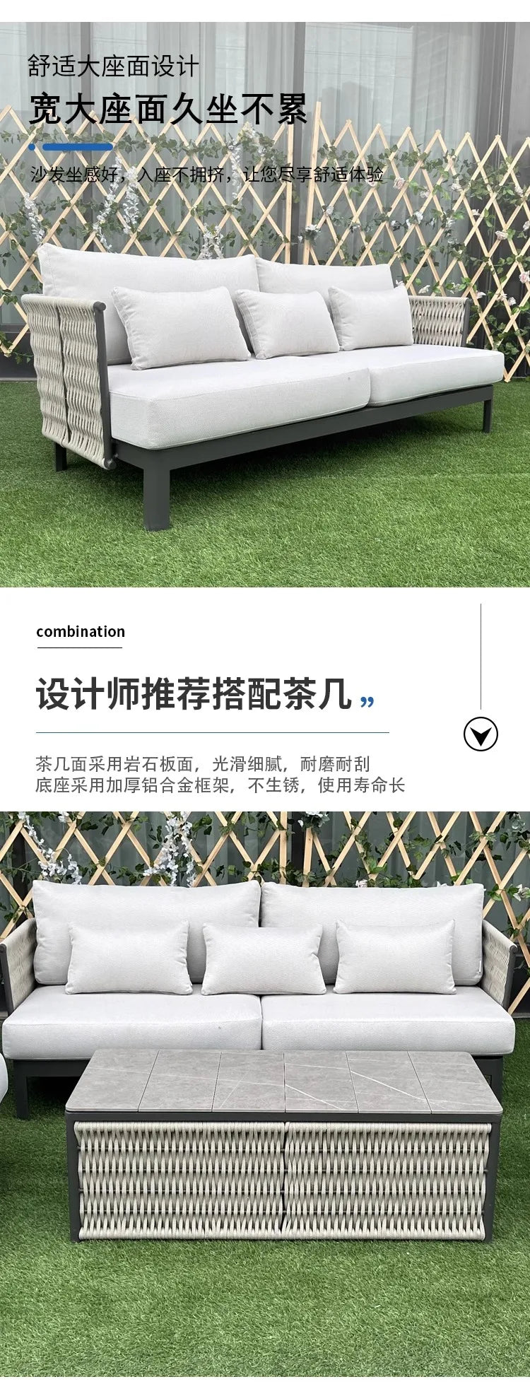 Advanced Luxury Outdoor Sofas Simplicity Creative New Style Garden Sofas Villa Party Accent Furniture Arredo Giardino Lshysf