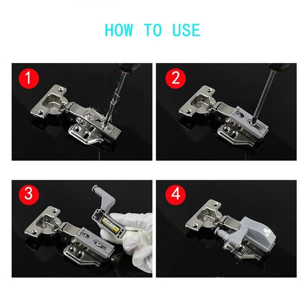 5 Pcs LED lamp Cabinet Hinge Light Kitchen Bedroom Living Room Cupboard Wardrobe Inner Loop Drawer Sensor Night Light