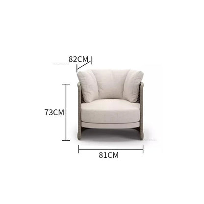 Luxury Rattan Outdoor Sofas Retro Garden Furniture Leisure Home Balcony Patio Set Nordic Rainproof and Sunproof Rope Sofa Chair