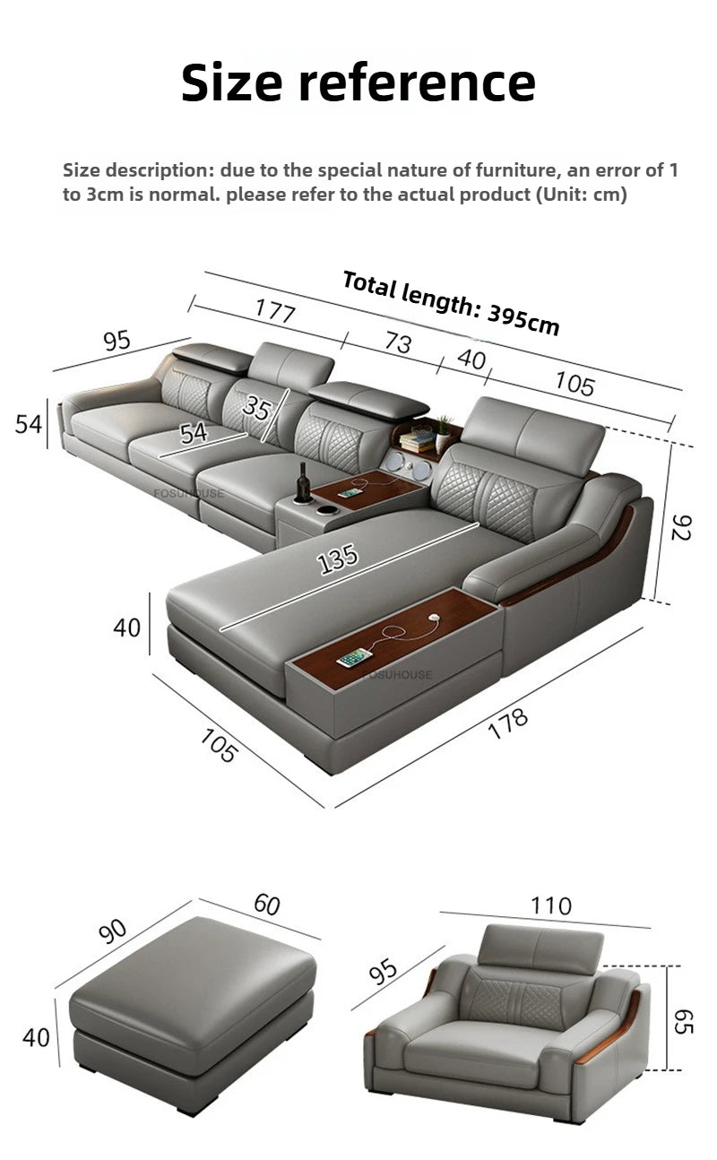 Italian Light Luxury Living Room Sofas Combination Nordic Double Sofas for Living Room Home Furniture Designer Leather Back Sofa