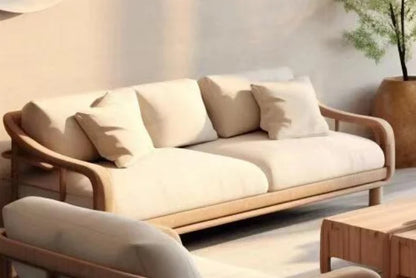 couch Minimalistic Wooden Sofa Stools Recliners Modern 3 Seater Lazy Living Room Couch Lounge