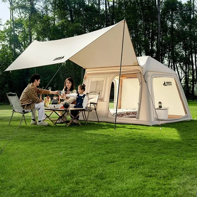 Portable Inflatable Tent Waterproof Sun Protection Thickened Quickly Open Tents Nature Hike Family Travel Camping Shelter Tents