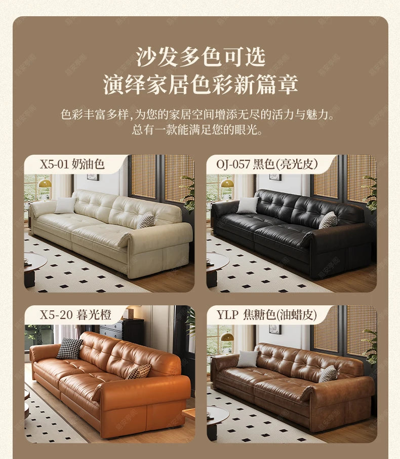 French leather Sofas Living Room family nordic minimalist Sofas luxury europe salas y sofas muebles economicos home Furniture
