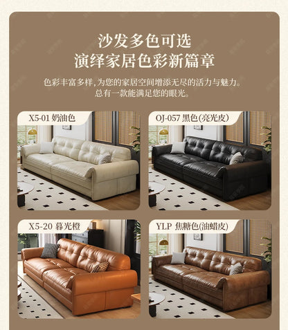 French leather Sofas Living Room family nordic minimalist Sofas luxury europe salas y sofas muebles economicos home Furniture