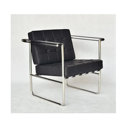 HE 113 Lounge Hans Singe Sofa Chair Leisure Chair Stainless Steel Leather PU for Living Room