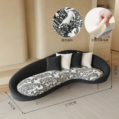 Romantic Curved Sofa Simple European Creative Room Decor Unusual Lounge Living Room Sofas Trendy Romantic Muebles Furniture