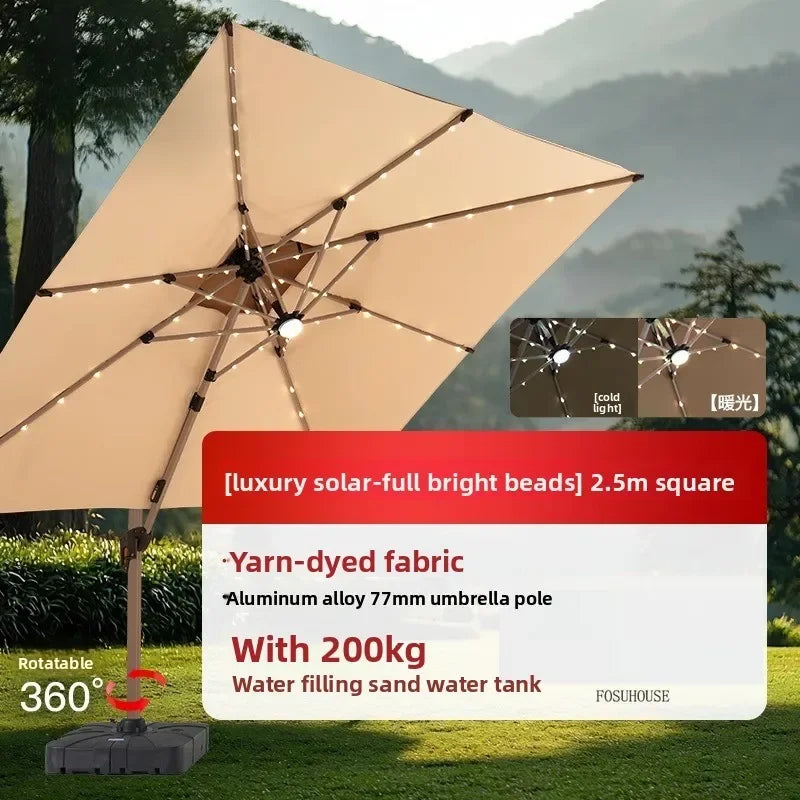Outdoor Patio Umbrellas Roman Open-air Balcony Villa Garden Large Parasol Commercial Outdoor Stall Sunshade Umbrella with Base A