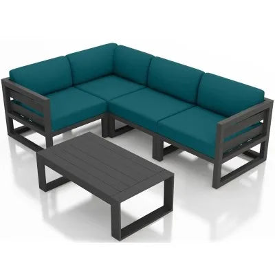 Nordic outdoor sofa coffee table combination simple leisure sales office outdoor courtyard waterproof and sunscreen circular arc
