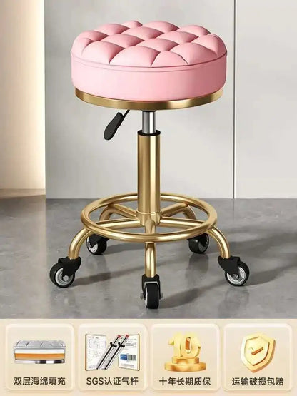 Beauty Chair Specifically Designed for Beauty Salon Adjustable Rotating Pulley Hair Salon Round Stool Tabouret A Roulette 원형의자