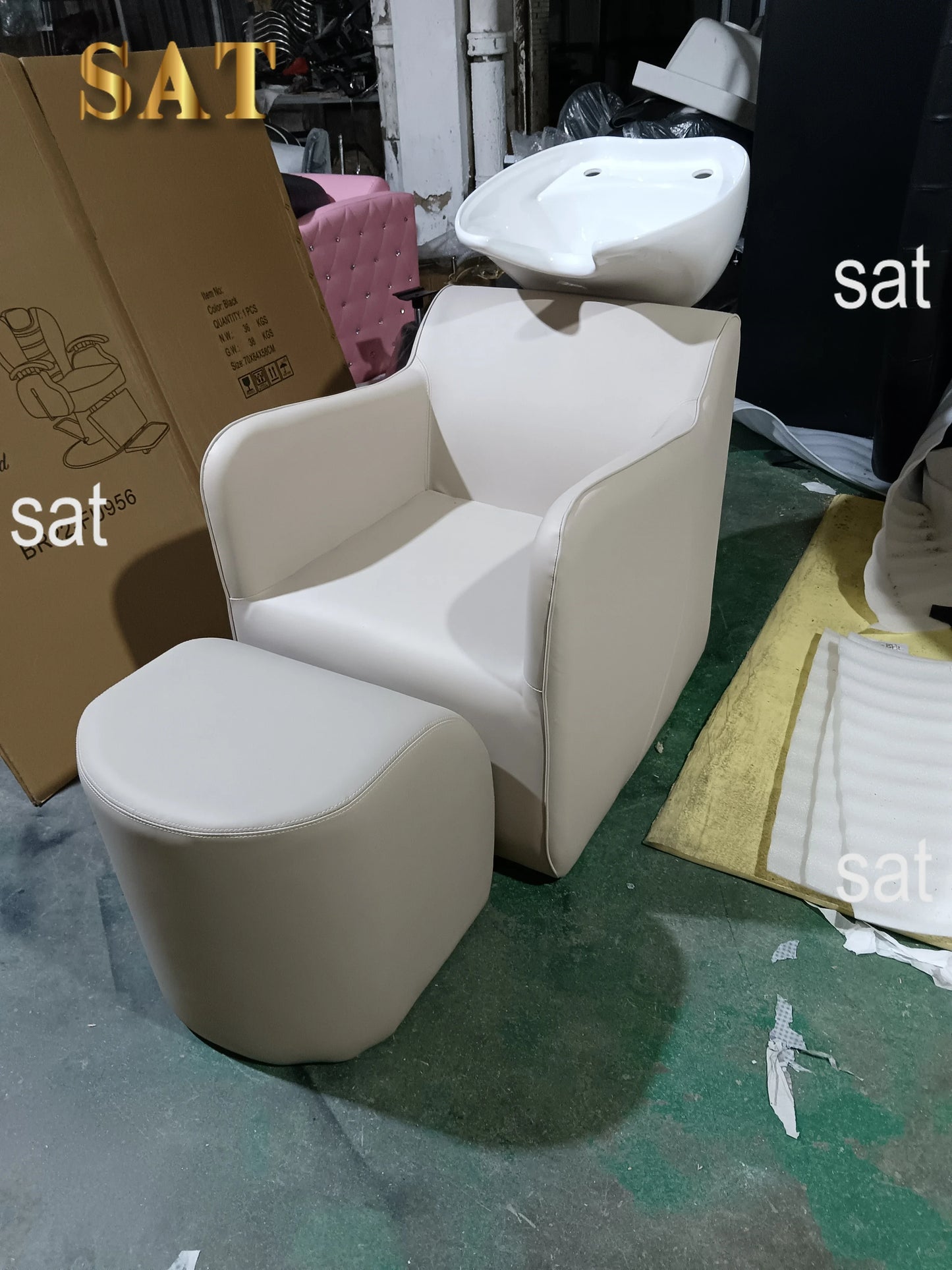 -Very Beautiful Grey Shampoo Bowl Washing Salon Shampoo Chair