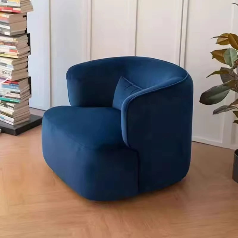 Modern Nordic Single Person Leisure Lazy Sofa Light Luxury Fabric Armrest Accent Chair for Home Furniture for Living Room