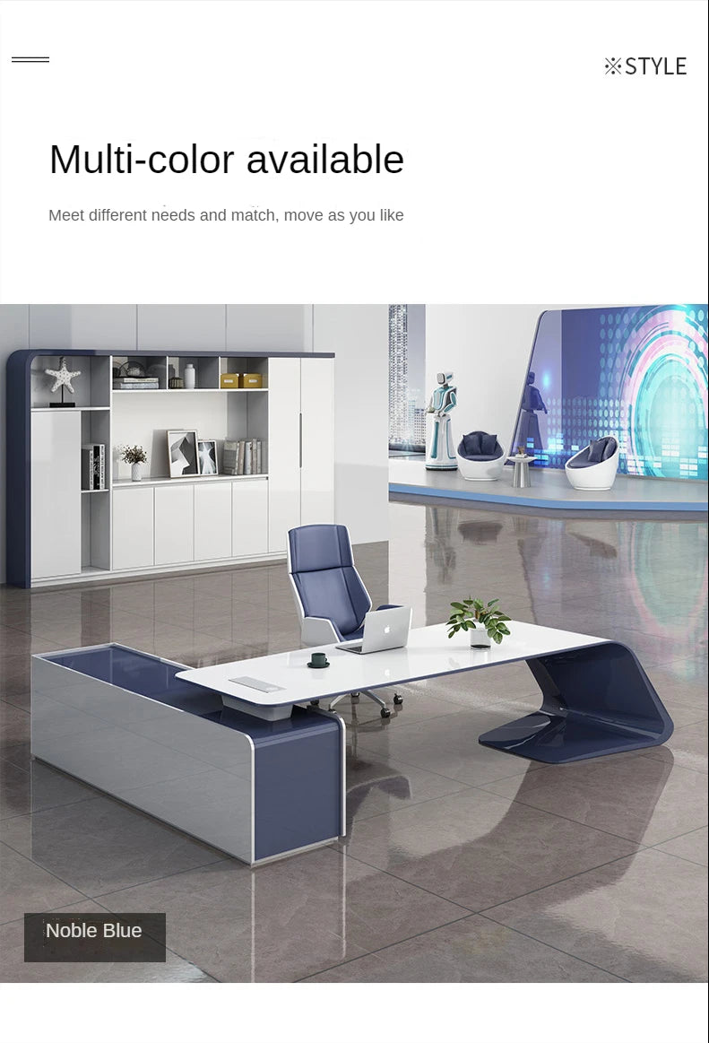Escritorio De Oficina White Executive Luxury Office Table Office Desk Set Office Furniture Commercial Furniture Schreibtisch