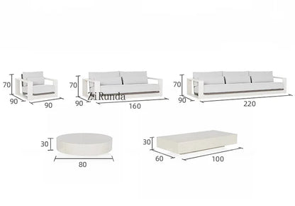 Aluminum alloy outdoor sofa open-air balcony villa courtyard coffee table combination furniture