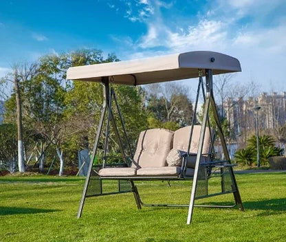 3 Seat Adult Furniture Outdoor Swing Convertible Canopy Garden Swing Chair Patio Swings