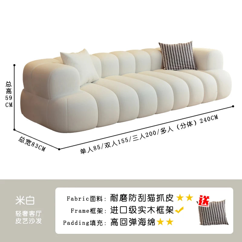 Soft Pillows Stylish European Modern Plush Reclining Sectional Sofa Comfortable Living Room Furniture Trendy Mueble Home Decor