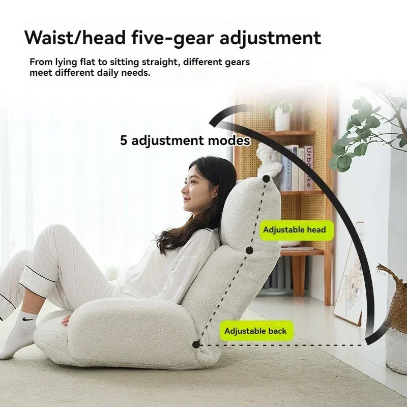 Cloud roll folding lazy sofa tatami backrest bay window lounge chair living room bedroom balcony floor internet famous sofa