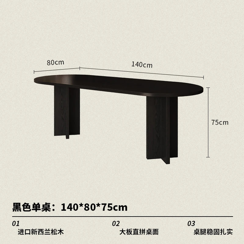 HTT oval dining table and chairs retro living room modern light luxury dining room rock slab home accessories