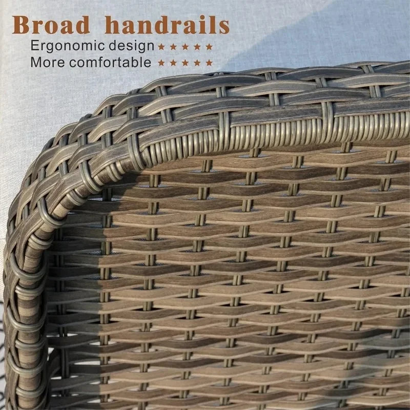 All-Weather Wicker Outdoor Sofa Set with Loveseat, Chairs, and Coffee Table - Garden Furniture Set