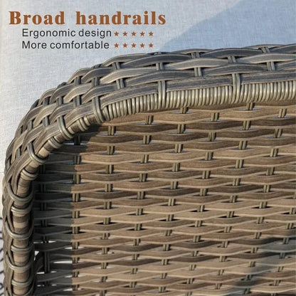 All-Weather Wicker Outdoor Sofa Set with Loveseat, Chairs, and Coffee Table - Garden Furniture Set