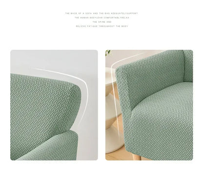 Jacquard Club Tub Sofa Cover Elastic Single Armchair Slipcover Stretch Spandex Chair Slipcover for Bar Counter Living Room