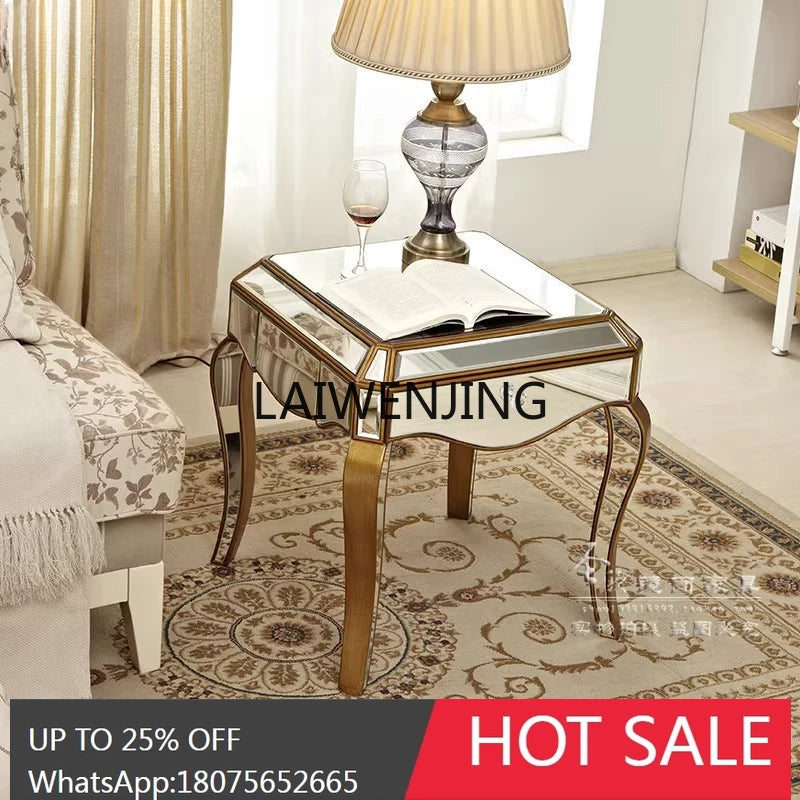 SG mirror glass coffee table sofa small table mini side table simple