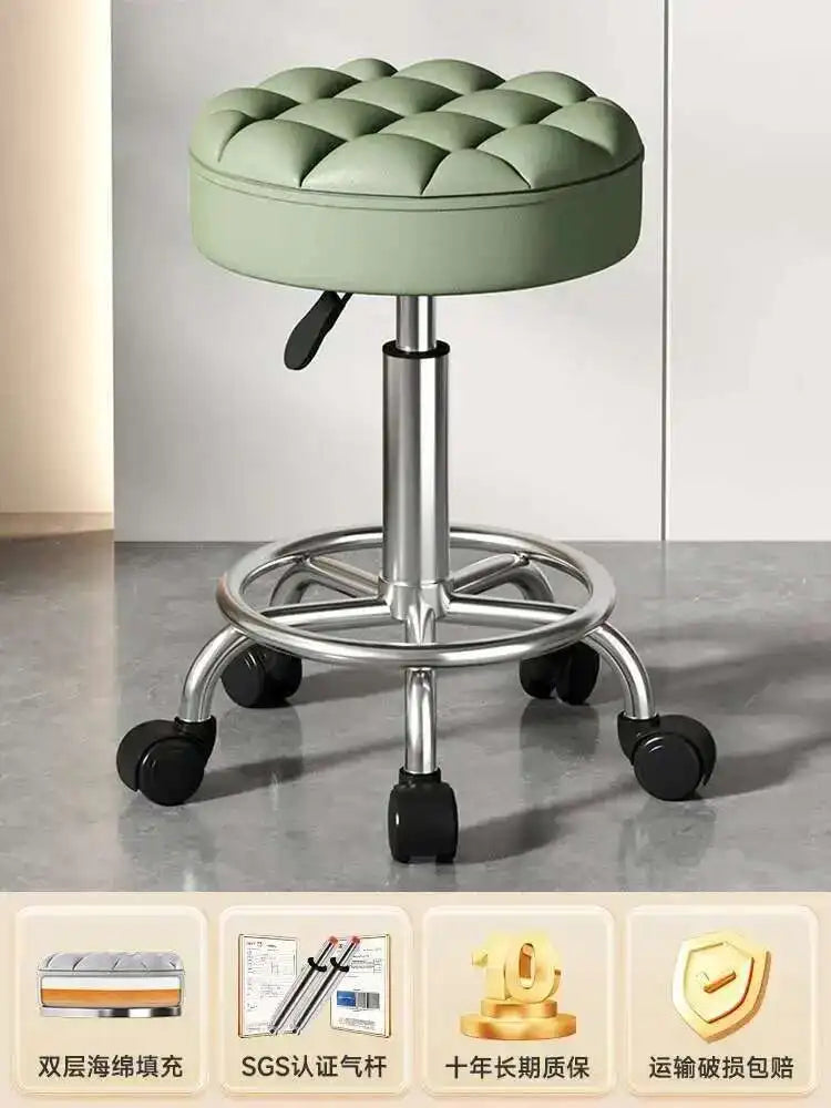 Beauty Chair Specifically Designed for Beauty Salon Adjustable Rotating Pulley Hair Salon Round Stool Tabouret A Roulette 원형의자