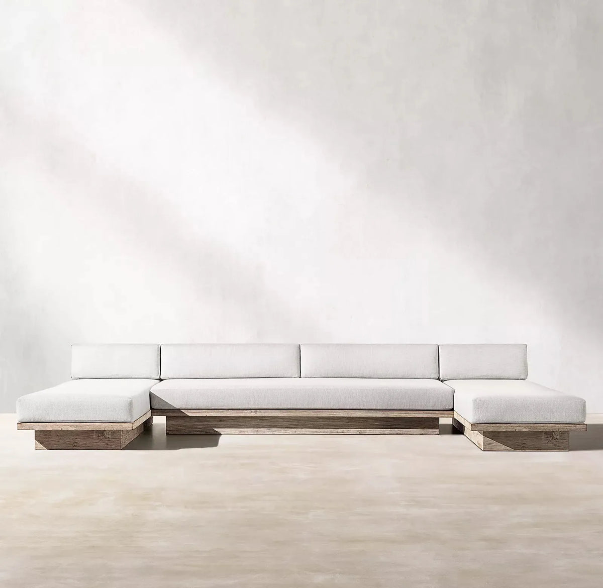 nvNordic Creative Outdoor Garden Sofa Waterproof Sunscreen Teak Do Old Outdoor Sofa Combination Outdoor Furniture&