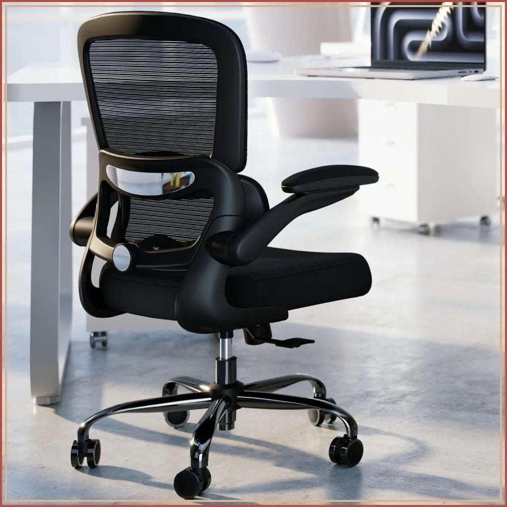 Ergonomic Office Chair with Adjustable Lumbar Support, Mesh Computer Chair for Home Office