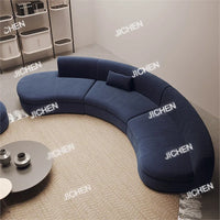 Semicircular Curved Sofa Special-shaped Burgundy Beauty Salon Clothing Store Hotel Lobby Office Lounge Area Reception