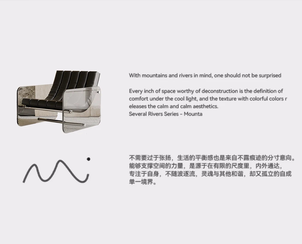 Living room home hotel homestay Italian leather jacket minimalist designer acrylic single sofa leisure sofa chair
