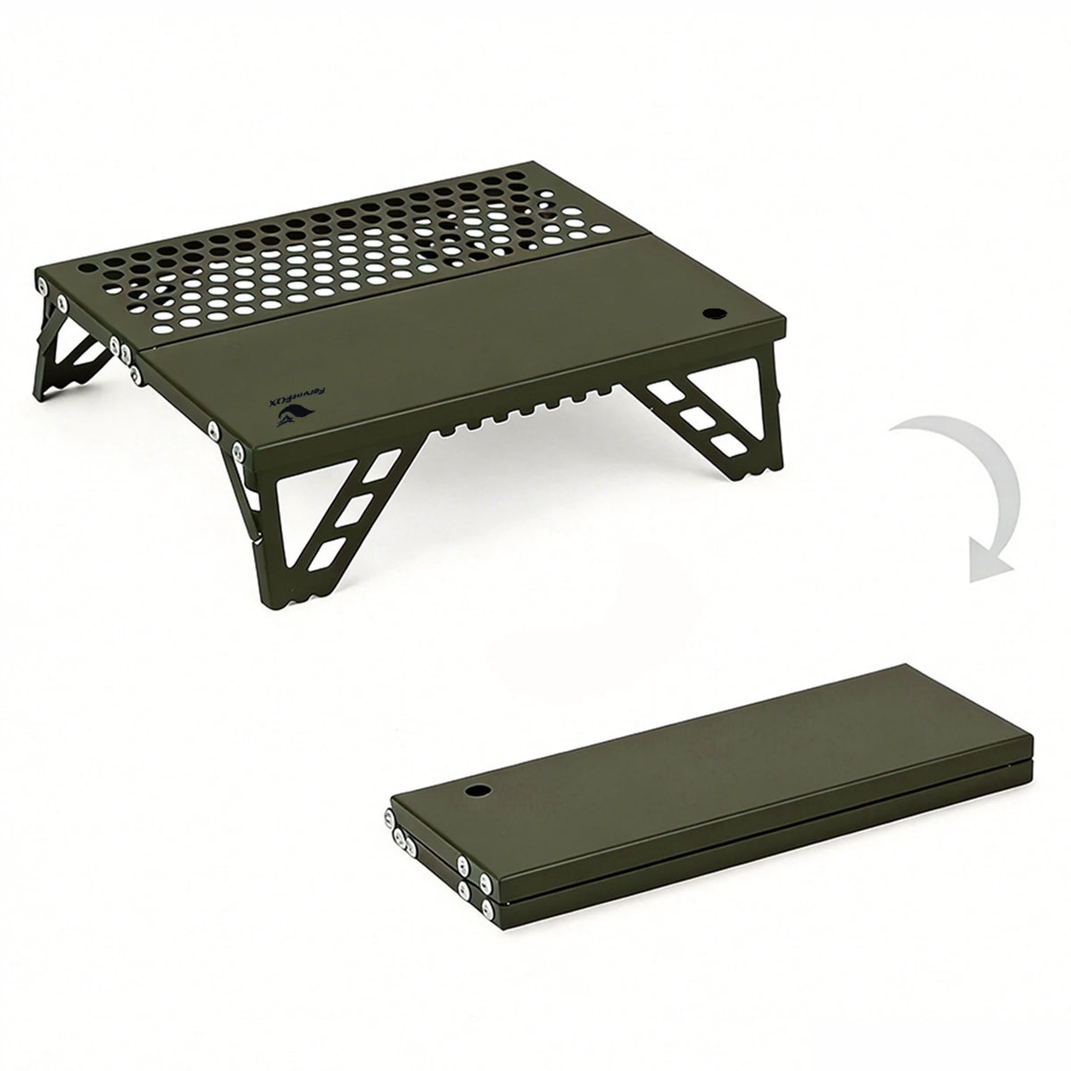 Pocket Mini Table, Foldable Leg Design Aluminum Lightweight Portable Table for Cookware, Camping, Hiking, Fishing