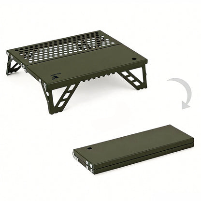 Pocket Mini Table, Foldable Leg Design Aluminum Lightweight Portable Table for Cookware, Camping, Hiking, Fishing