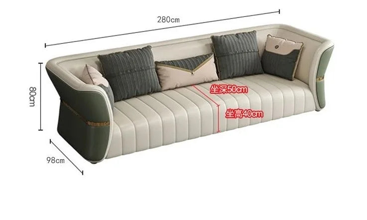 Light luxury leather sofa set living room modern split sofa lounge custom sofa set home living room sofa set furniture