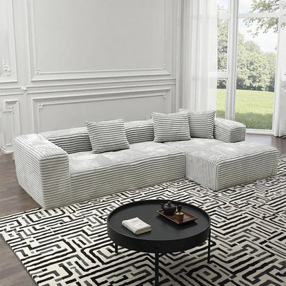 Vacuum Compression Sofa Corner Fabric Sofa Living Room Rabbit Plush Corduroy