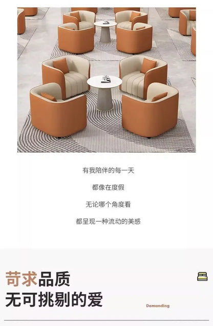 Custom. Hotel Lobby Luxury VIP Lounge Area Business Reception Sofa Sales Office Negotiation Sofa Set