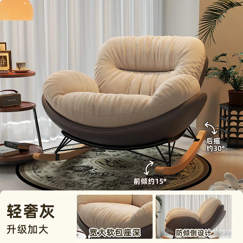Unique Arm Chairs Rocking Lounge Salon Bedroom Lazy Relax Modern Reading Living Room Chairs Lounge Fauteuil Trendy Furniture