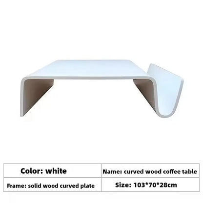 Solid Wood Coffee Table Wooden Computer Bentwood Room Desks Portable Low Center Tea Table Living Room Furniture Side Storage