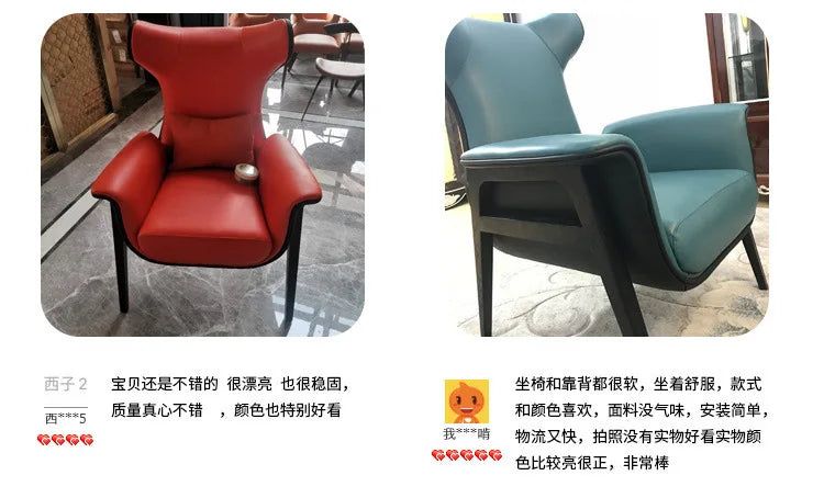 Nordic single sofa chair modern simple study balcony lazy leisure chair solid wood tiger chair