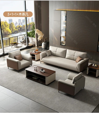 Designer Luxury Living Room Sofa Set Minimalist Beige Sectional Modern Nordic Sofas Puffs Double Canape Salon Home Furniture