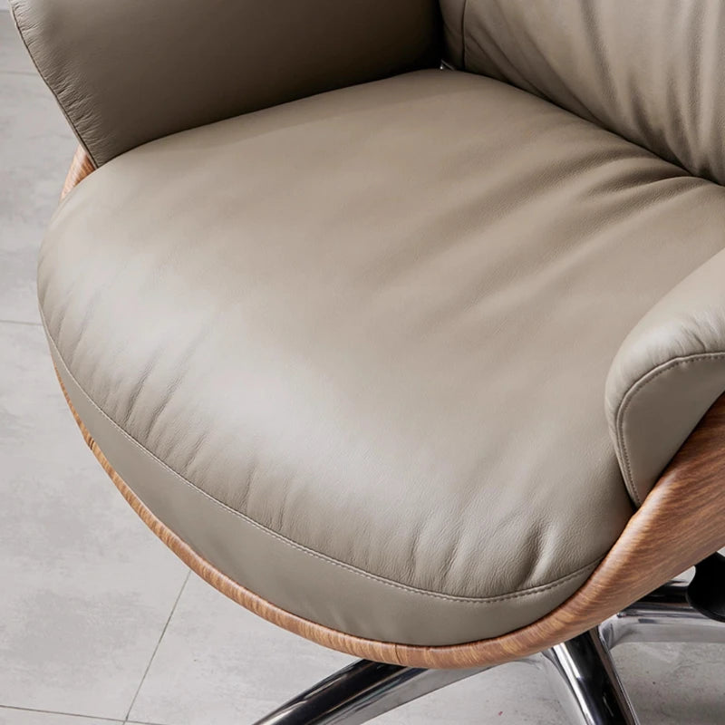 Leather Adjustable Office Chair Back Support Design Comfy Ergonomic Office Chair Recline Massage Cadeiras Home Furniture