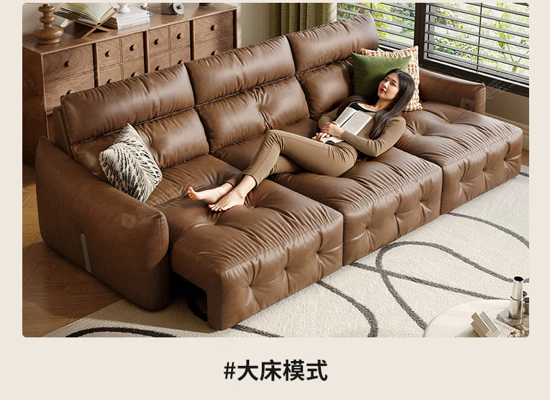 French Scalable Electric Sofa Bed Modern Designer Creativity Puff Sofa Comfort Lounge Living Room Furniture Canape Salon FYES